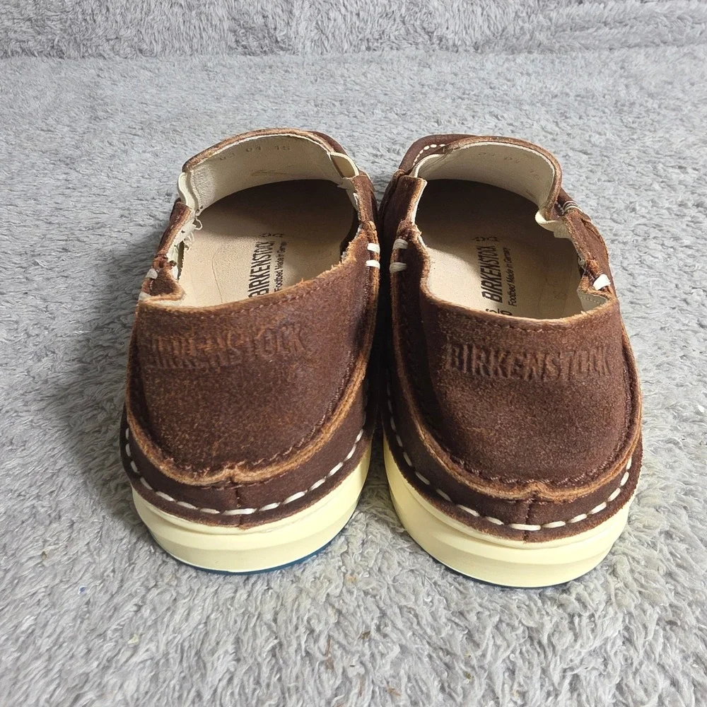Birkenstock‎ Duma Brown Leather Mules Loafer Shoes Fold Down Heel EU 36 NEW